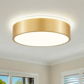 Yhd12182 Peblto Dimmable Gold Led Ceiling Light 2700k6000k 5cct In One Modern Flush Mount Ceilin