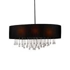 16034-013 Pendant Eurofase Crystal Hanging Lt Oval Penchant Black 6