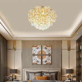 Hg-zqfpq-2740 Pendant Lamp Fixture Bedroom Luxury Crystal Ceiling Light Flush Mount Chandelier Led