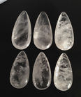 Fc-25 Pendants Rock Chandelier Parts 129mm Pear5 Crystal " Quartz Full Prisms 6pc