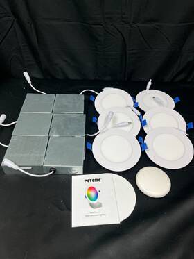 Dsy-8079b Peteme White Ceiling Downlight Smart Led Recessed Light With Manual