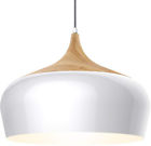 Pl1001us-bk Tomons Rustic Style Wood Pattern Ceiling Pendant Lamp Braided Nylon