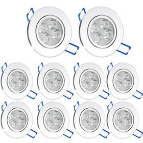 Thd005w10 Pocketman Pack Of 10 110v 4w Led Ceiling Light Downlight Cool White Spotligh