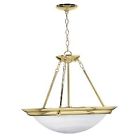 H8413pb Polished Large Fluorescent Semi-flush Duomo American Brass
