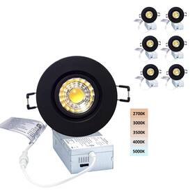 Popanu 414797652885 Canless Recessed Gimbal Downlight Rotatable-spotlight 5 Cct 3 Inch Eyeball Ce