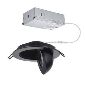 Popanu 731235423264 4 Eyeball Recessed Gimbal Inch 9w Canless Ceiling Spotlight Black Trim