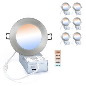 Popanu 747165655132 Premium Led-canless Downlight Recessed Lighting 4-inch 5 Cct Adjustable Dimma