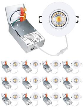 Ew34cg-wh Popanu 3inch Gimbal Led Recessed Light Canless Downlight Rotatable Spotlight With Junct