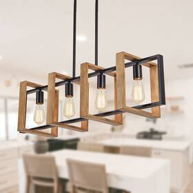 Poroulux 780669810287 Dining Room Light Fixture Farmhouse Pendant Lights Kitchen Island Rustic Kitc