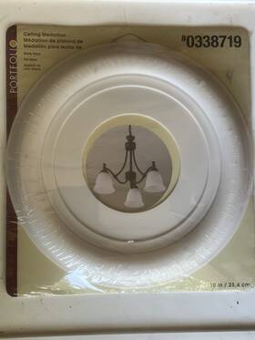 0338719 Portfolio 338719 Ceiling Medallion 10 Inch White Finish #0338719 - New Sealed