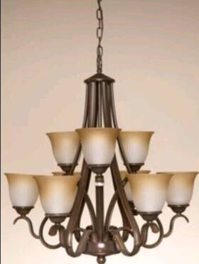0261872 Portfolio 737995343514 Llana 27 Inch 9-light Specialty Bronze Chandelier