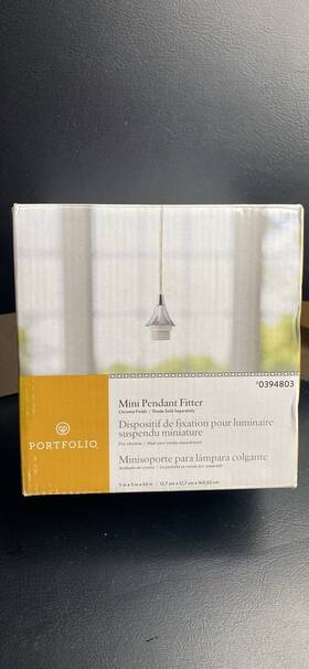 0394799 Portfolio Cpm-1ch Chrome Transitional Cylinder Pendant Light #0394799 - New Open Box