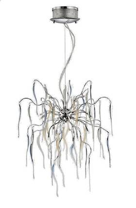 9201 Possini Euro Design 736101164777 26 Inch Wide 9201/15a Icicle Art Glass Chandelier