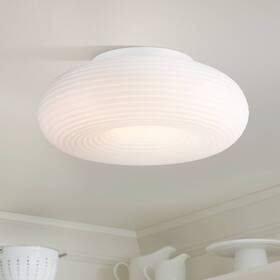 D4601-50w Possini Euro Design Sandringham 19 3/4 Inch Wide Modern White Led Ceiling Light