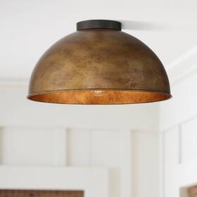 Lpc-16941-3 Possini Euro Design Julian 16 1/4 Inch Wide Rustic Bronze 3-light Ceiling Light