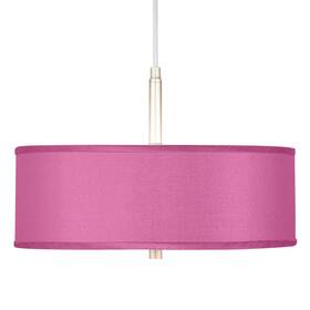 T6341-4v425 Possini Euro Design Nickel Pendant Chandelier 16 Inch Modern Pink Orchid Faux Silk 3-light House Foyer