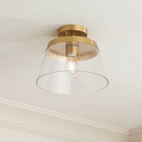Td2205025b Possini Euro Design Everly 12 Inch Wide Warm Brass Ceiling Light