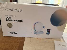12p6inrgb Powerasia 12 Pack Black Smart Recessed Lighting 6 Inch Ultra-thin Led