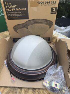 Efg1011-2 Private Brand Unbranded Efg1011-2/orb 1-light Flush Mount With Frosted Glass Shade 1000 016 252