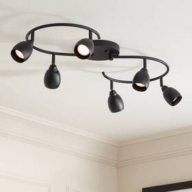 Pro Track 886305642844 Ascend 31 1/4 Inch Wide 6-light Black S-wave Led Fixture