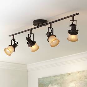 Pd17026brz Pro Track 34 Inch Wide Bronze Finish 4-light Ceiling Or Wall Fixture