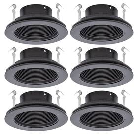 B431rb-6p Procuru 6pack 4inches Recessed Can Light Metal Trim With Step Baffle Oil Rubbed Bronze