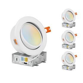 V4sl-gb-5w-4p Procuru 4pack 4inch Gimbal Airtight Led 2700k6000k 5cct Color Selectable Adjustable Ro