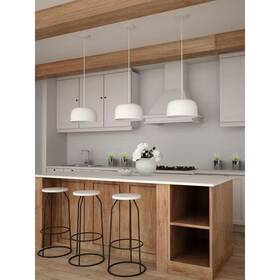 Progress Lighting 313026450491 Arriccio 14 Inch 1-light White Plaster Round Shaded Pendant Light