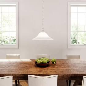 Progress Lighting 445044570509 Trinity 1-light Brushed Nickel Pendant With Etched Glass
