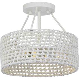 Progress Lighting 785247228812 Sugar Reef 12 Inch 2-light Cottage White Semi-flush Mount Ceiling