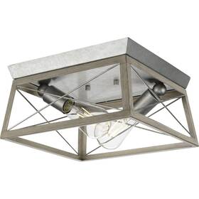Progress Lighting 785247247356 Briarwood Collection 2light Bleached Oak Farmhouse Flush Mount Ceiling