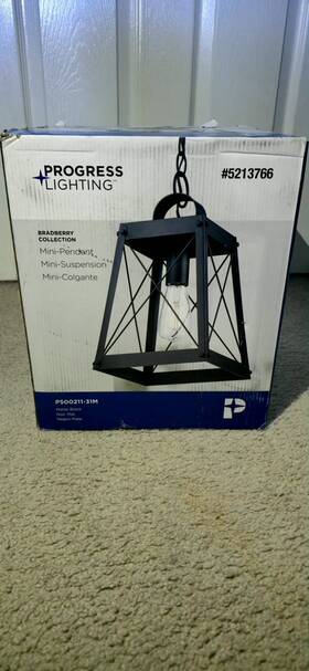 Progress Lighting 785247266210 Bradberry 1-light Farmhouse Square Hanging Pendant Light