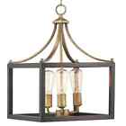 Progress Lighting Boswell Quarter 3-light Vintage Brass Pendant
