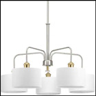 Progress Lighting Cordin Collection 5-light Brushed Nickel Chandelier With Shade