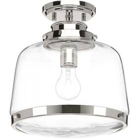 P350074-104 Progress Lighting Judson Collection 1-light Polished Nickel Flush Mount