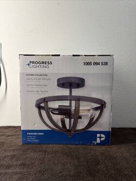 P350138-148di Progress Lighting Keowee 13 Inch 2-light Artisan Iron Semi-flush - Rust New