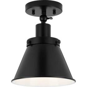 Progress Lighting P350199-031 Hinton Collection Black Vintage Flush Mount Ceiling Light