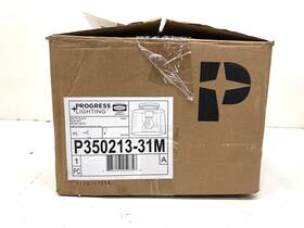 P350213-31m Progress Lighting Adley 1-light Matte Black Flush Mount Clear Glass New