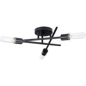 P350225-31m Progress Lighting P350225 Astra 3 Light 18 Inch W Semi-flush Ceiling - Black