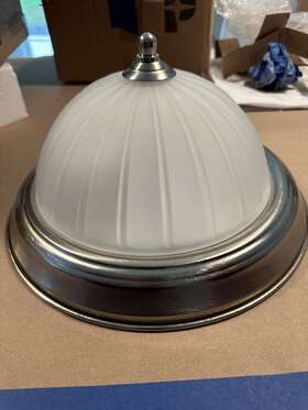 P3816-09 Progress Lighting Melon Glass Series Single Light Brushed Nickel