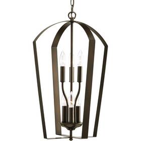 P3929-20 Progress Lighting Gather Collection 6-light Antique Bronze Foyer Pendant