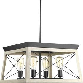 P400047-143 Progress Lighting Briarwood Collection 4-light Coastal Chandelier Light Graphite