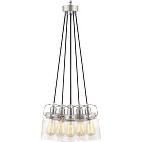 P400133-009 Progress Lighting P400133 Nickel Calhoun 5-light 29 Inch W Multi Light Pendant