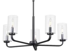 P40033-031m Progress Lighting P400233-031 Pacolet 5-light Textured Black Chandelier