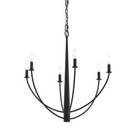 Progress Lighting P400459-31m P400459 Jheni 6 Light 28 Inch W Taper Candle Style - Black