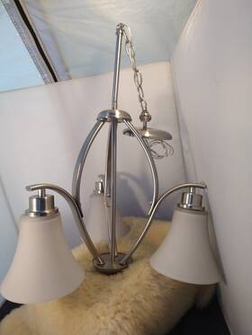 P4489-20w Progress Lighting Chandelier Light - 3 Transitional Great Cond