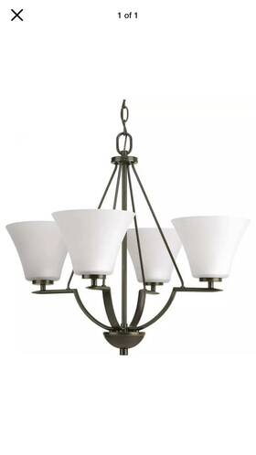 P4622-20w Progress Lighting Bravo Chandelier Antique Bronze