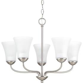 P4770-09 Progress Lighting Classic Collection 5-light Brushed Nickel Etched Glass Light P4770-09 Progress Lighting Classic Collection 5-light Brushed Nickel Etched Glass Light