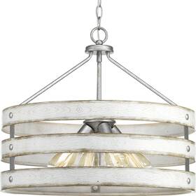 P500023-141 Progress Lighting Gulliver Collection 4-light Coastal Pendant Light Galvanized