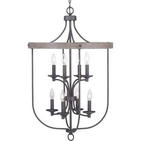 P500158-143 Progress Lighting Gulliver 8-light Graphite Pendant